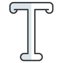 type Filled Outline Icon