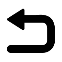 u-turn left glyph Icon