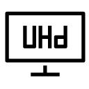 uhd screen line Icon