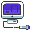 ultrasound monitor Filled Outline Icon