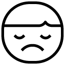 unhappy sad line Icon copy