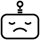 unhappy sad line Icon