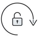 unlock Filled Outline Icon