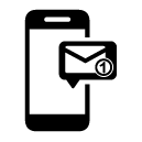 unread message phone glyph Icon