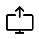 upload computer line Icon