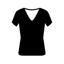 v-neck t-shirt glyph Icon copy