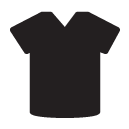 v-neck t-shirt glyph Icon
