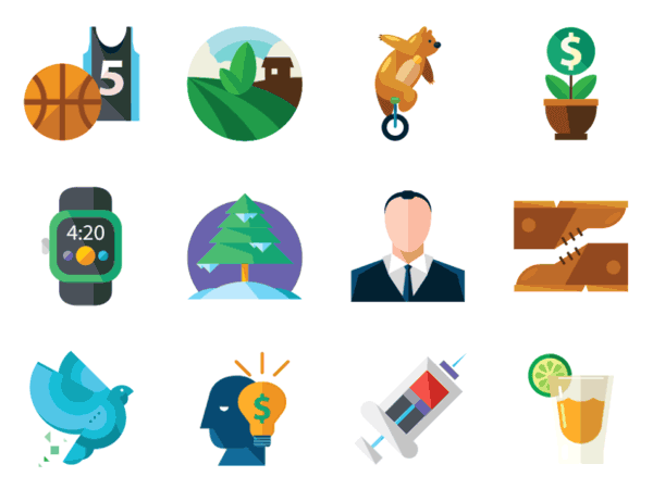 Vector flat icons pack