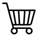 vertical shopping cart line Icon