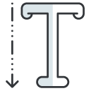 vertical type Filled Outline Icon