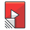 video Filled Outline Icon