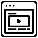 video browser line Icon