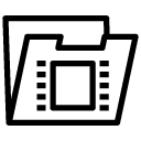 video folder line Icon