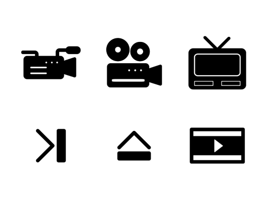 video-glyph-icons