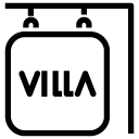 villa sign line Icon