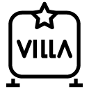 villa star sign line Icon