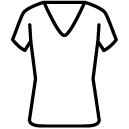 vneck t-shirt line Icon