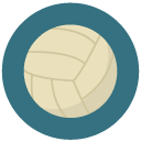 volleyball Flat Round Icon