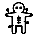 voodoo doll line Icon
