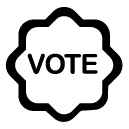 vote badge glyph Icon