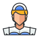 waiter woman Filled Outline Icon