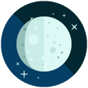 waning crescent moon Flat Icon