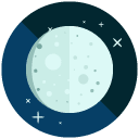 waning crescent moon phase Flat Icon