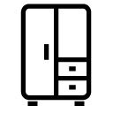 wardrobe with drawers line Icon