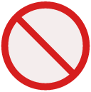 warning sign Flat Round Icon