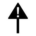 warning sign glyph Icon