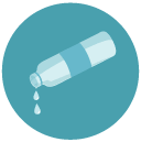 water bottle Flat Round Icon