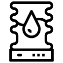 water drop tank line Icon