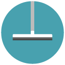 water sweeper Flat Round Icon