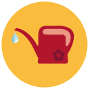 watering can Flat Round Icon