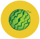 watermelon Flat Round Icon