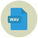 wav Flat Round Icon