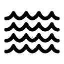 waves glyph Icon