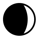 waxing crescent _1 glyph Icon