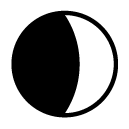 waxing crescent _2 glyph Icon