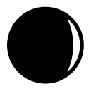 waxing crescent glyph Icon