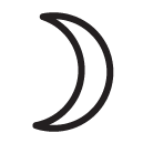 waxing crescent line Icon