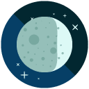 waxing crescent moon phase Flat Icon