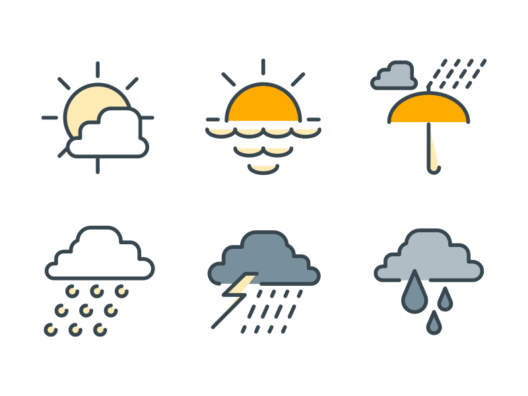 weather filled outline icons