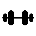 weight lifting glyph Icon