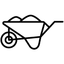 wheelbarrow line Icon