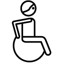 wheelchair line Icon