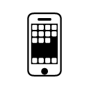 white iphone glyph Icon