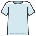 white tshirt Filled Outline Icon