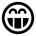 wide grin glyph Icon copy