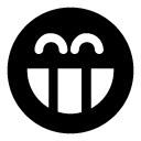 wide grin glyph Icon